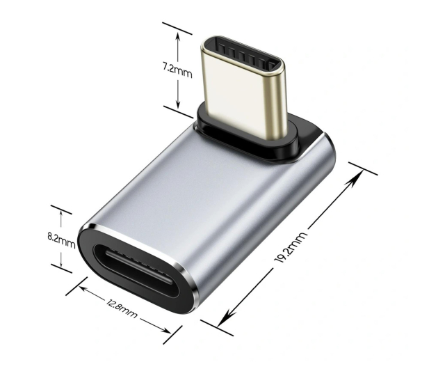 Tech-Protect ULTRABOOST AA02 ANGLE ADAPTER TYPE-C GREY - 1600756 - zdjęcie 2